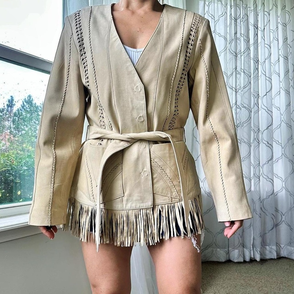 NWT, Suede Fringe Jacket